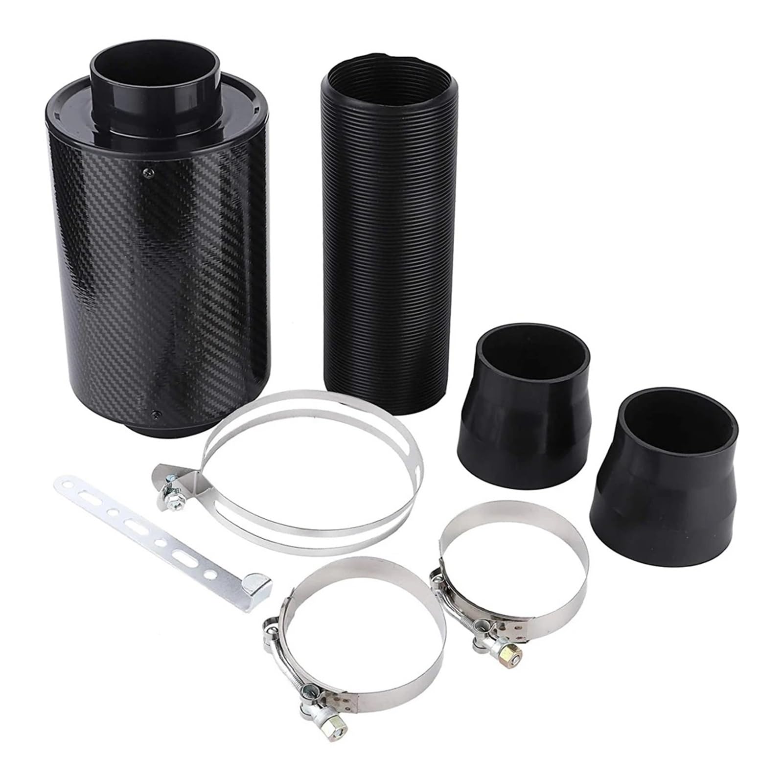 Ftansaugschlauch Universal Auto Kaltluftfilter Feed Geschlossene Ansaugrohr Schlauch Kit Kohlefaser Luftfilteradapter Faltenbalg 1 Satz Lufteinl von JHMHCOQ