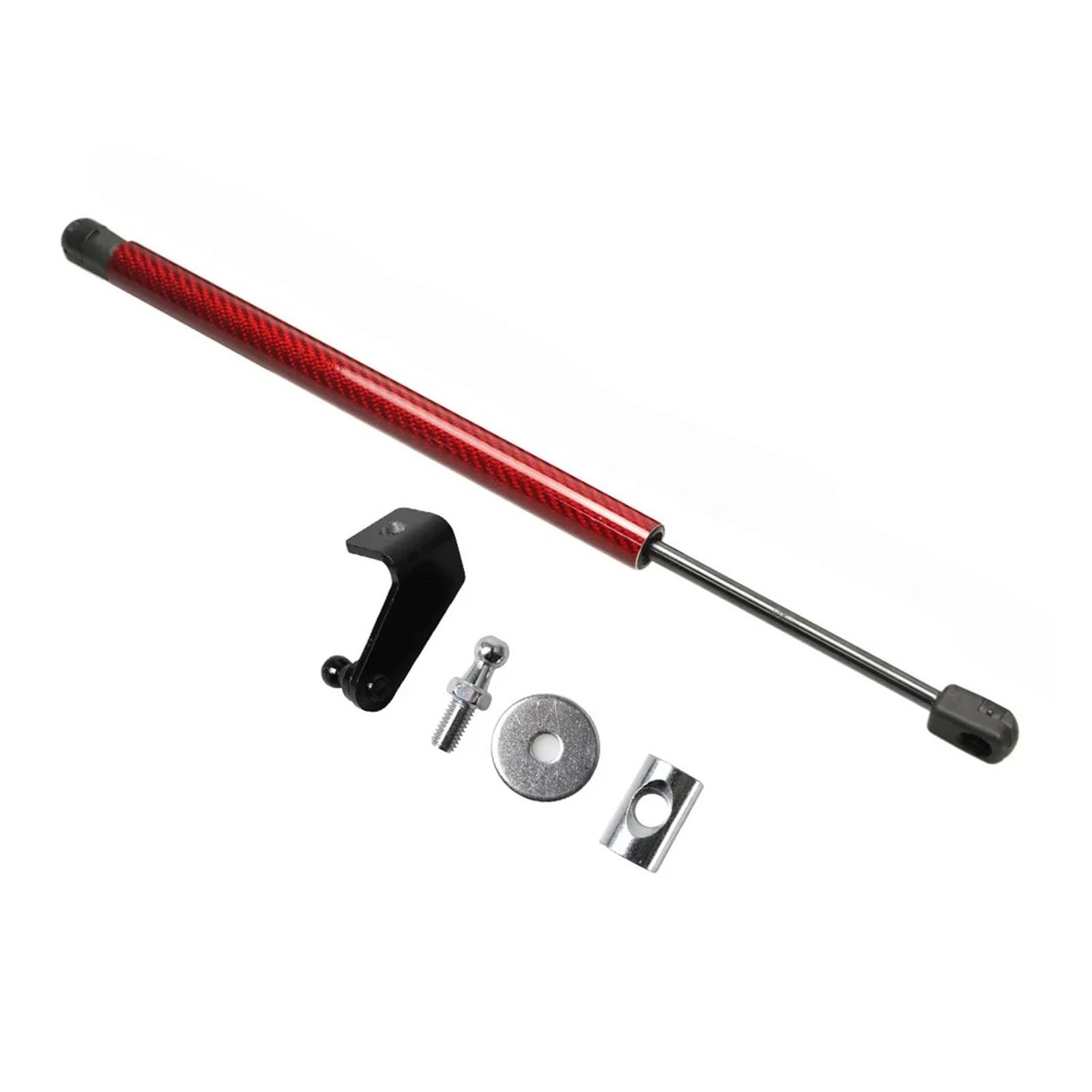 Gasfeder Dämpfer 1 Stück Dämpfer Für Ford Für Fiesta MK7 2012-2019 Vorderen Motorhaube Ändern Gas Strut Prop Rod Lift Unterstützung Stoßdämpfer Motorhauben Gasfeder(Red Carbon Fiber) von JHMHCOQ