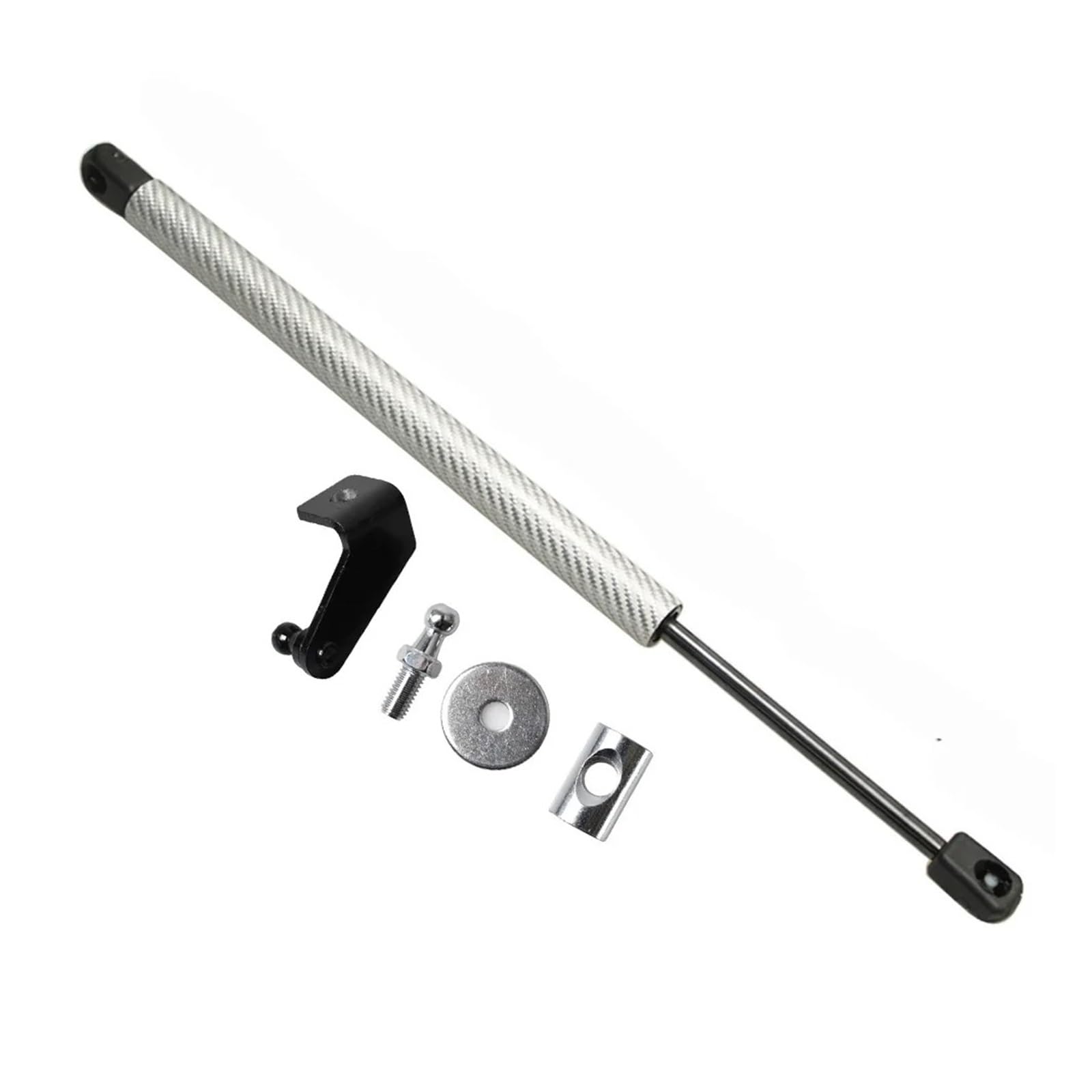 Gasfeder Dämpfer 1 Stück Dämpfer Für Ford Für Fiesta MK7 2012-2019 Vorderen Motorhaube Ändern Gas Strut Prop Rod Lift Unterstützung Stoßdämpfer Motorhauben Gasfeder(Silver Carbon Fiber) von JHMHCOQ