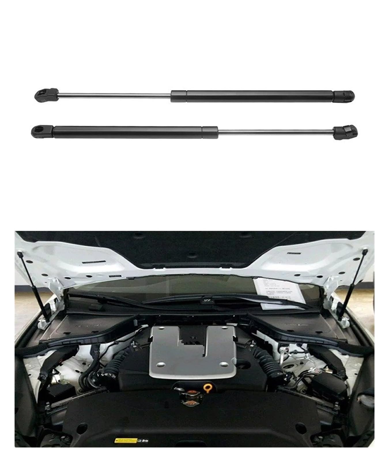 Gasfeder Dämpfer 2 Stück Auto Front Hood Bonnet Lift Unterstützung Frühling Schock Absorbieren Gas Strut Für Infiniti Q50 2014-2018 6547046A0A 65470-46A0A PM3369 Motorhauben Gasfeder von JHMHCOQ