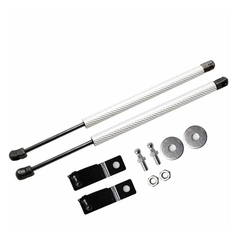 Gasfeder Dämpfer Für Nissan Für Serena C27 ​​2016-2022 Front Hood Bonnet Modify Gas Struts Carbon Fiber Lift Support Rod Shock Dämpfer Motorhauben Gasfeder(Silver Carbon Fiber) von JHMHCOQ