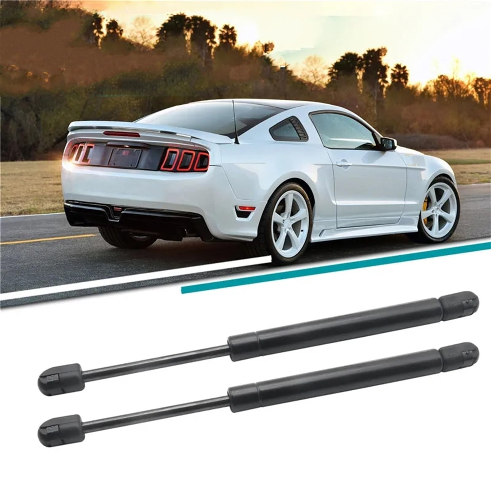 Gasfeder Dämpfer Motorhaube 2 Teile/Satz Hinten Kofferraum Feder Stoßdämpfer Haube Lift Unterstützt Gas Streben Für Ford Für Mustang Mit Spoiler 2005-2010 2011 2012 2013 2014 Gasfeder Motorhaube von JHMHCOQ