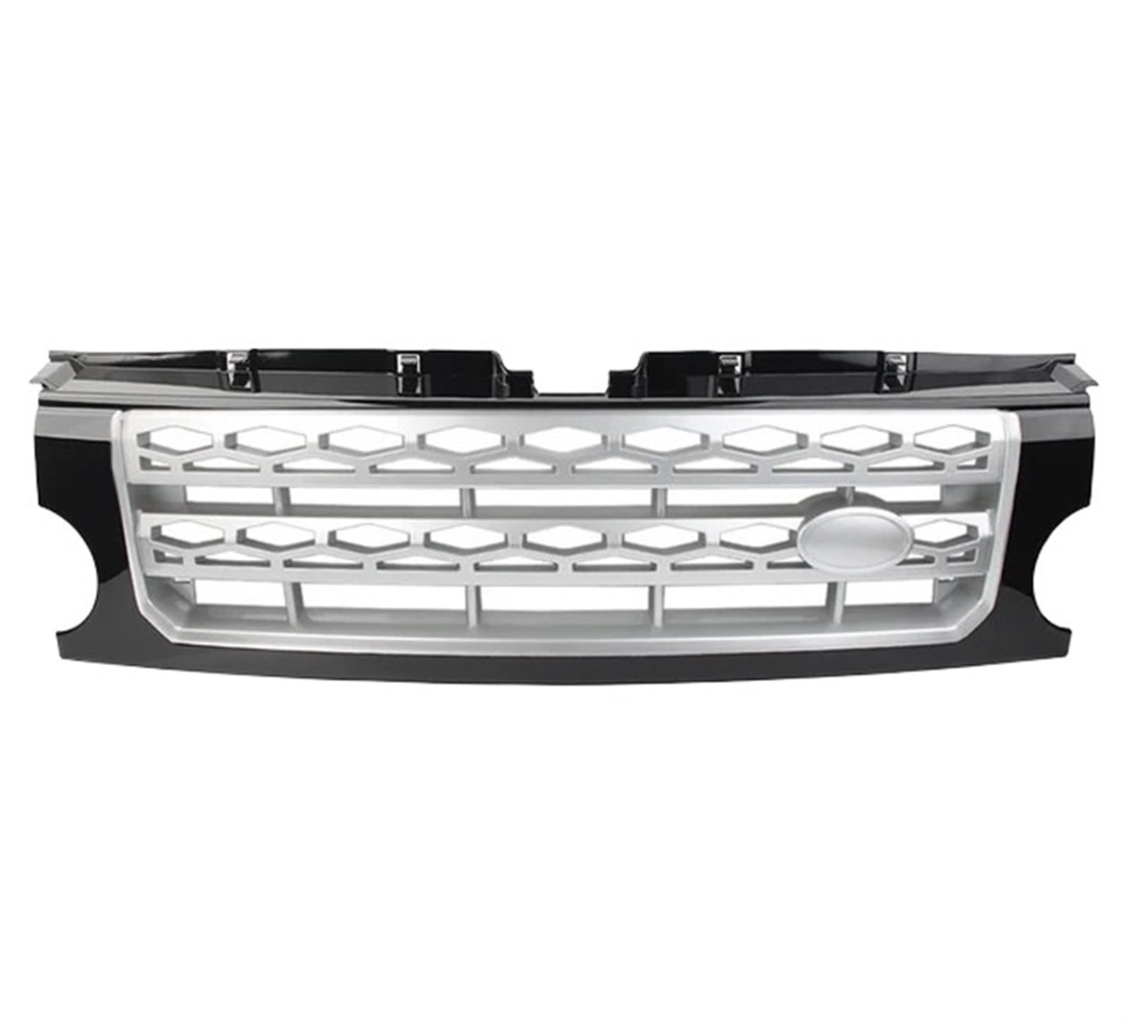 JHMYOB [Replacement] Auto-Frontgrill-Netzgrill mit Logo for Land Rover Discovery 3 LR3 2005 2006 2007 2008 2009, schwarz glänzender ABS-Kunststoff (Black Silver) von JHMYOB