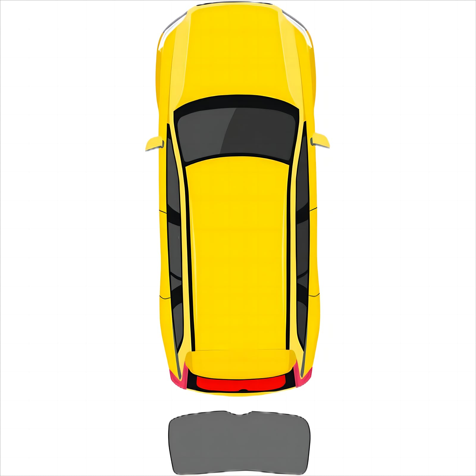 Sonnenschutz Auto Baby für Citroen C4 Picasso 7 Seats 2017-2023, Sonnenschutz Auto mit UV Schutz Interieur-Accessoires,1Pcs-Rear-Windshield von JHQPDZ