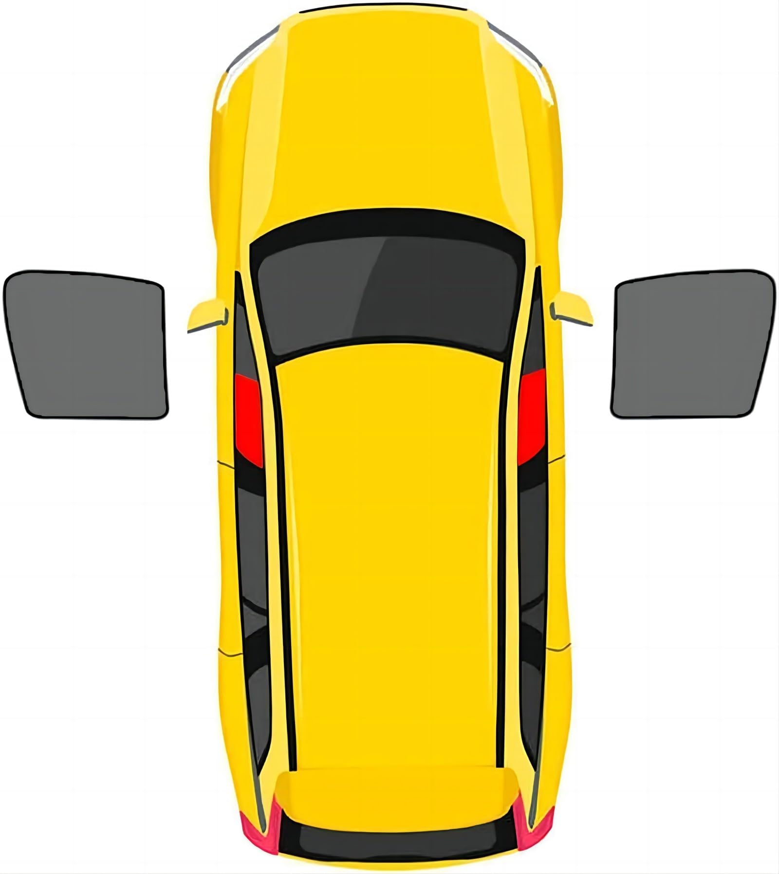 Sonnenschutz Auto Baby für Mitsubishi New Outlander 7-seats 2016-2023, Sonnenschutz Auto mit UV Schutz Interieur-Accessoires,2Pcs-Front-Doors von JHQPDZ