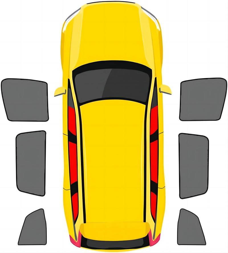Sonnenschutz Auto Baby für Skoda SUPERB Touring 2016-2021 2022 2023, Sonnenschutz Auto mit UV Schutz Interieur-Accessoires,6Pcs-wholecar von JHQPDZ