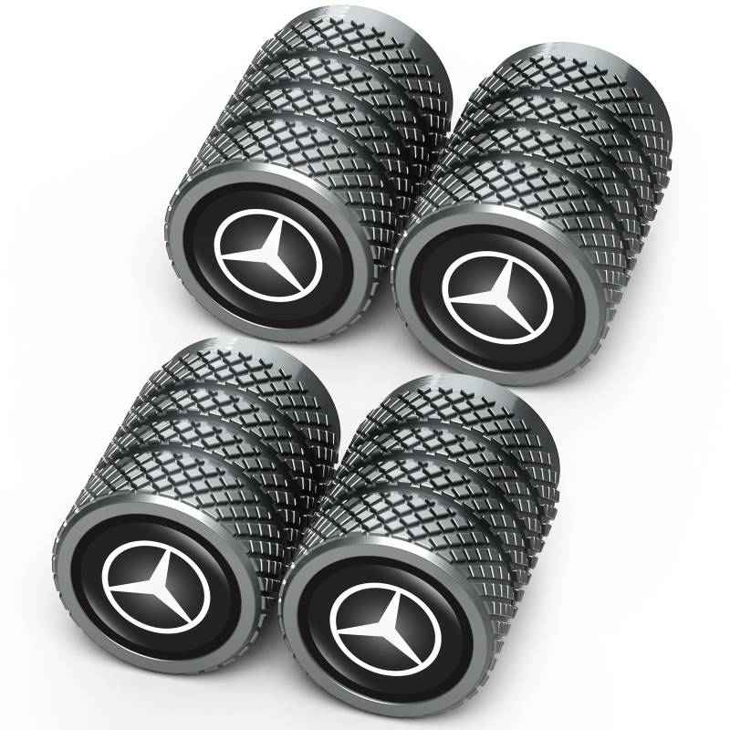 Metall Auto Reifen Luftkappen Abdeckung Auto Reifen Zubehör, 4Pcs Auto Reifen Ventil Stamm Kappen, Anti-Korrosion Leck-Proof von JHRKNN