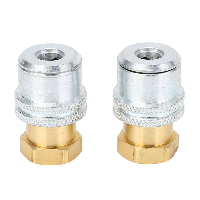 JHS-TECH Lock auf Luft Chuck, 1/4 FNPT Heavy Duty Messing geschlossener Fluss Reifen Chuck 150psi Standard Bohrung Luft Chuck für Reifen Inflatorluftkompressor (2 Packung) von JHS-TECH