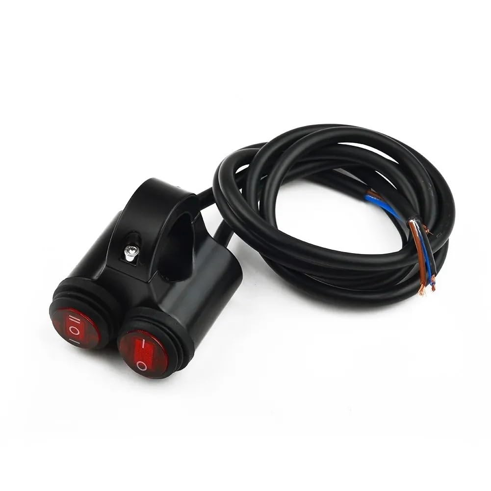 7/8 Zoll 22 mm Motorrad ATV Universal Dual Button Control Schalter ON Off Nebelscheinwerfer Schalter 12 V kompatibel mit den meisten Motorrädern und ATVs von JHTRHZ