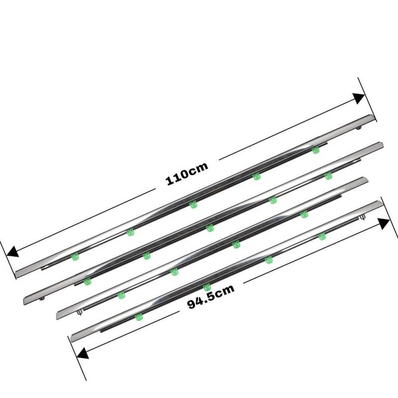 Chrom-Seitentür-Zierleiste, kompatibel mit CRV CR-V 2007 bis 2022, Fenster-Dichtungsstreifen, äußerer Glasdichtungsstreifen, Gürtel(CRV 2012-2016) von JHTRHZ