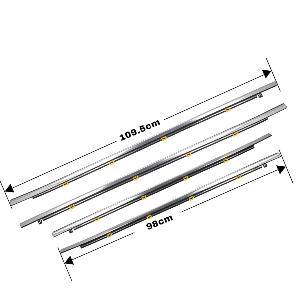 Chrom-Seitentür-Zierleiste, kompatibel mit CRV CR-V 2007 bis 2022, Fenster-Dichtungsstreifen, äußerer Glasdichtungsstreifen, Gürtel(CRV 2017-2022) von JHTRHZ