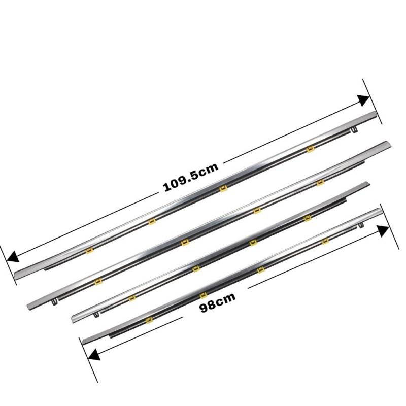 Chrom-Seitentür-Zierleiste, kompatibel mit CRV CR-V 2007 bis 2022, Fenster-Dichtungsstreifen, äußerer Glasdichtungsstreifen, Gürtel(CRV 2017-2022) von JHTRHZ