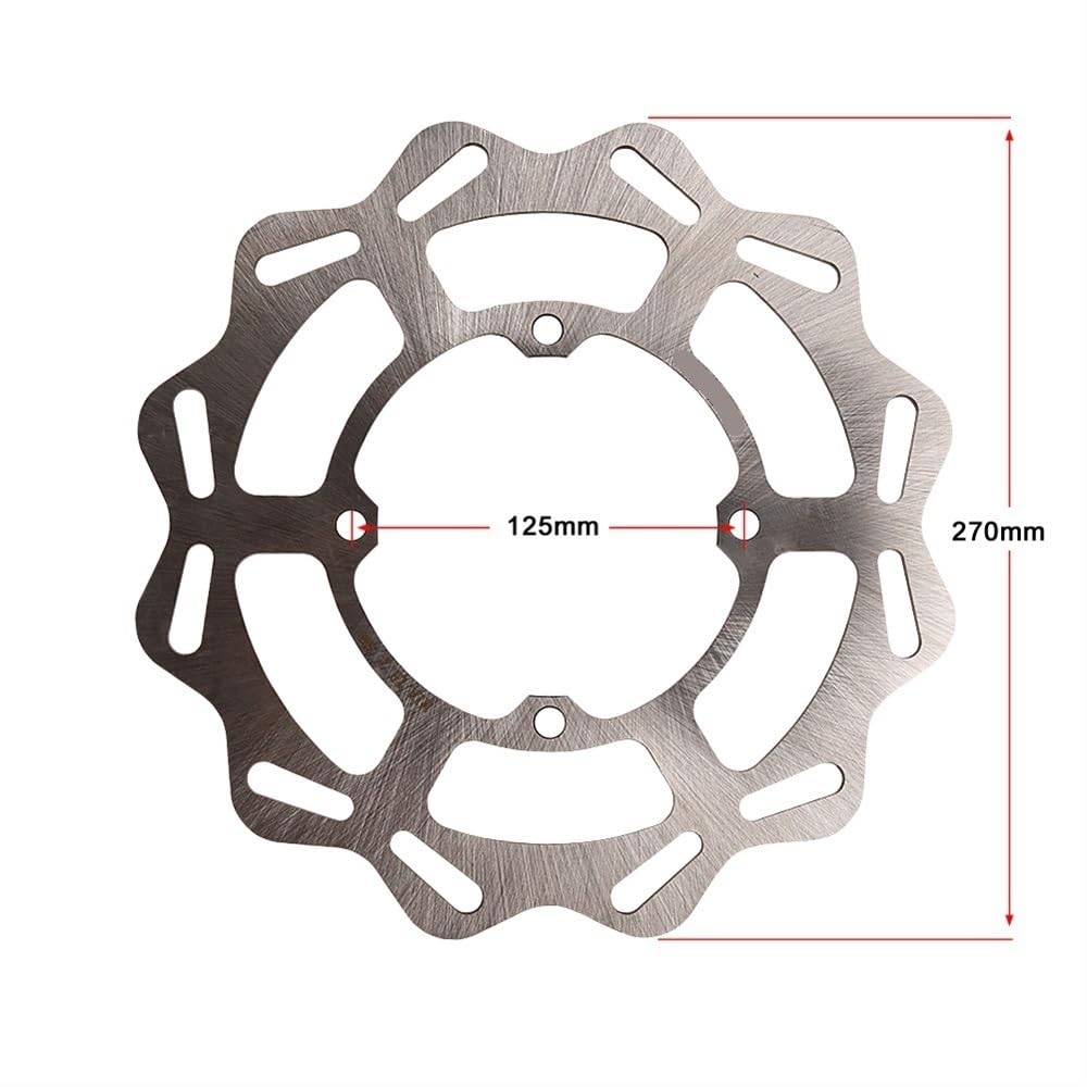 Kompatible vordere Bremsscheibe für KX125 KX250 2006–2008 KX250F KX450F 2006–2021 KLX450R 2007–2021 Motorrad 270 mm von JHTRHZ