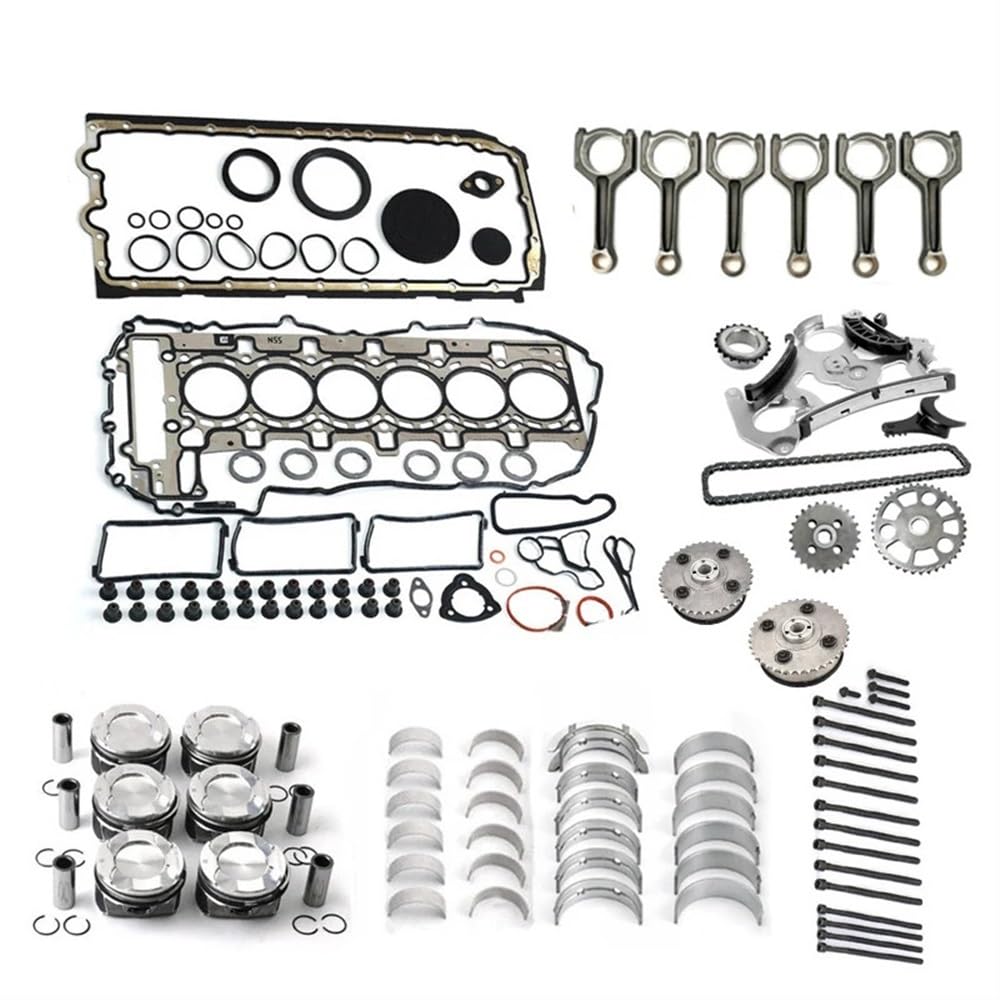 Motor-Umbausatz, kompatibel mit F10 F20 F21 F23 F30 F32 135i 235i 3.0L L6 N55B30A N55B30, inklusive Kurbelwellen-Pleuelstangen und Timing-Kit von JHTRHZ