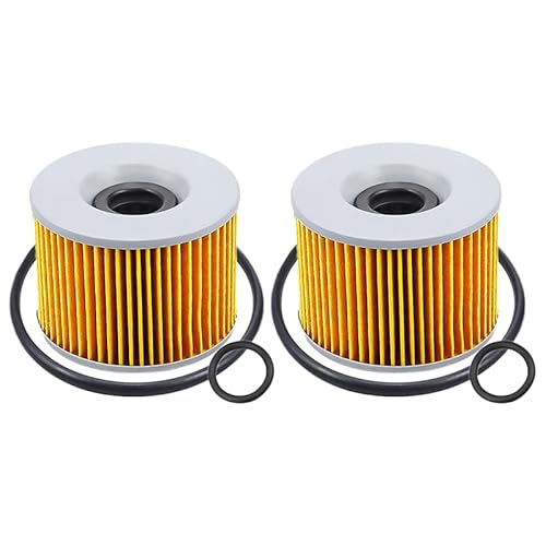 Motorrad-Ölfilter, kompatibel mit EL250 Eliminator 250 EL252 EX250R N250 GT550 GT750 KR650 GPX250R GPX600R GPX750R(2 PCS-Yellow) von JHTRHZ