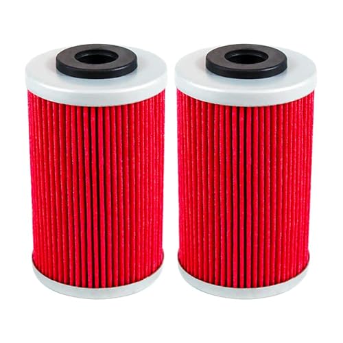 Motorrad-Ölfilter, kompatibel mit FS FE FC 450 550 650 E FE450E FS450E FS650E FS650C FE550E FE650E(2PCS-RED) von JHTRHZ