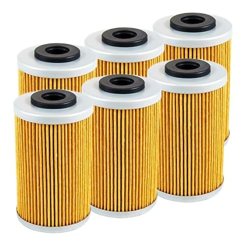 Motorrad-Ölfilter, kompatibel mit FS FE FC 450 550 650 E FE450E FS450E FS650E FS650C FE550E FE650E(6PCS-RED) von JHTRHZ