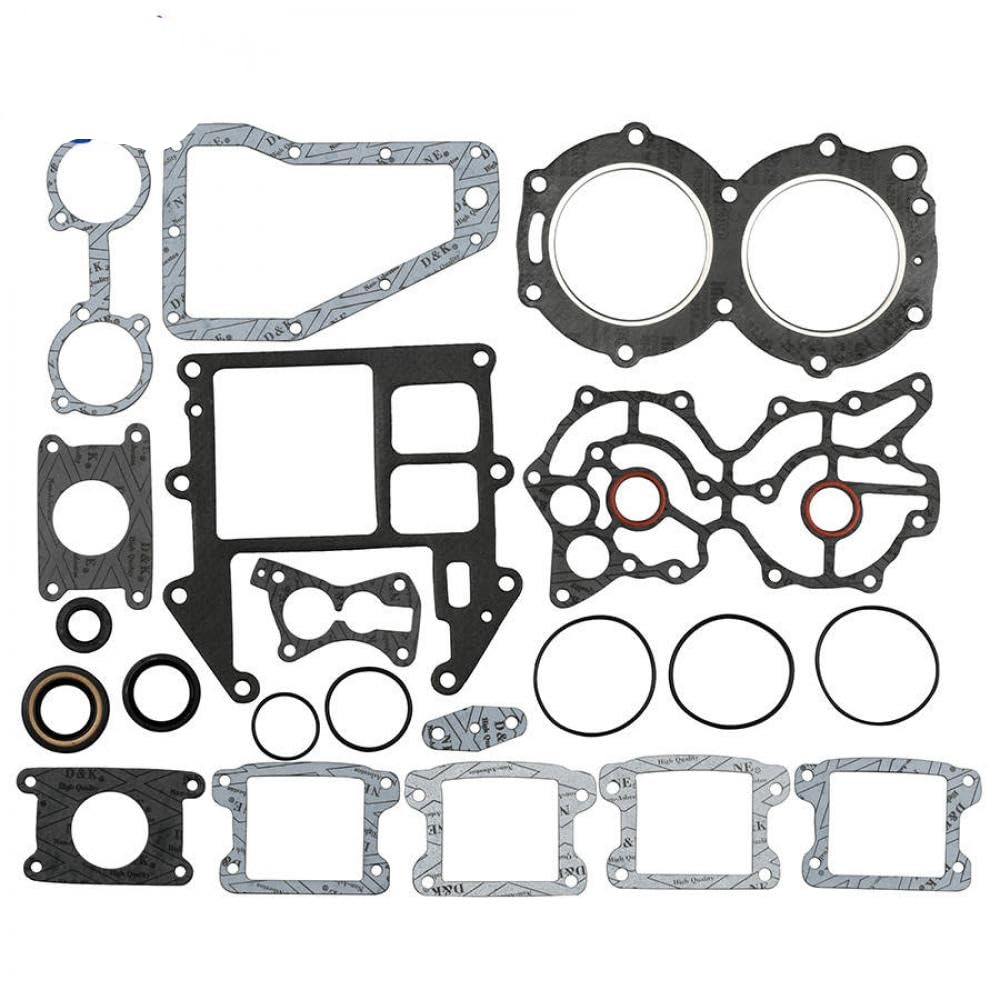 Power Head Dichtung Kit kompatibel mit 55 PS 60 PS 2 Zylinder älterer Modellbootmotor 697-W0001 697-W0001-00 697-W0001-02 Bootsmotorteile von JHTRHZ