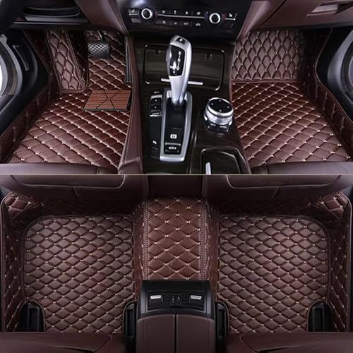 Auto Custom Leder Fußmatten für BMW M3 (2door) 2009-2013 (LHD), Leder Anti Rutsch Tragen Automatten Allwetter Matten-Floor schutzAuto Zubehör,K/Coffee von JHYGBKYHGG