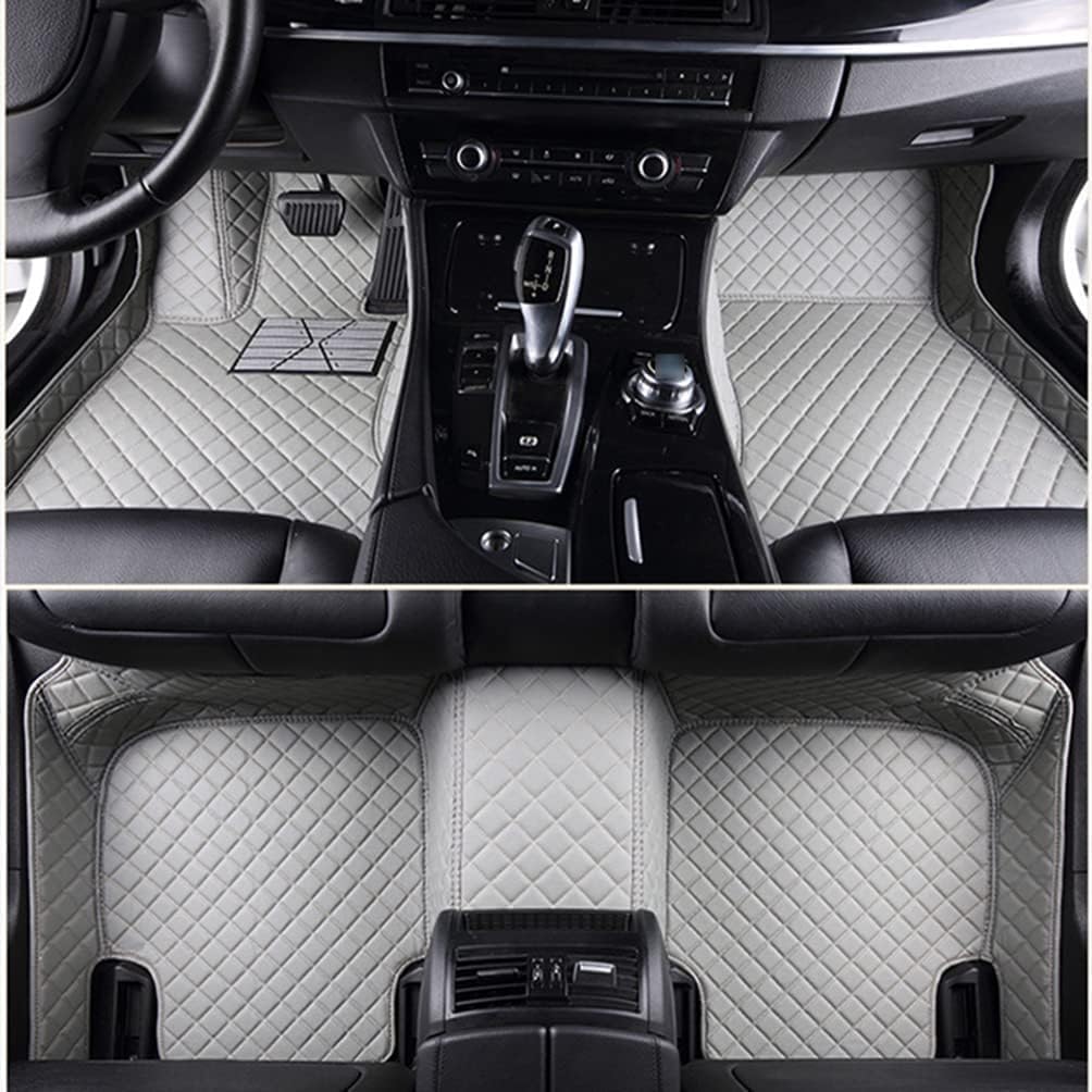 Auto Custom Leder Fußmatten für BMW X1 U11 2020-2023 (LHD), Leder Anti Rutsch Tragen Automatten Allwetter Matten-Floor schutzAuto Zubehör,H/Grey von JHYGBKYHGG