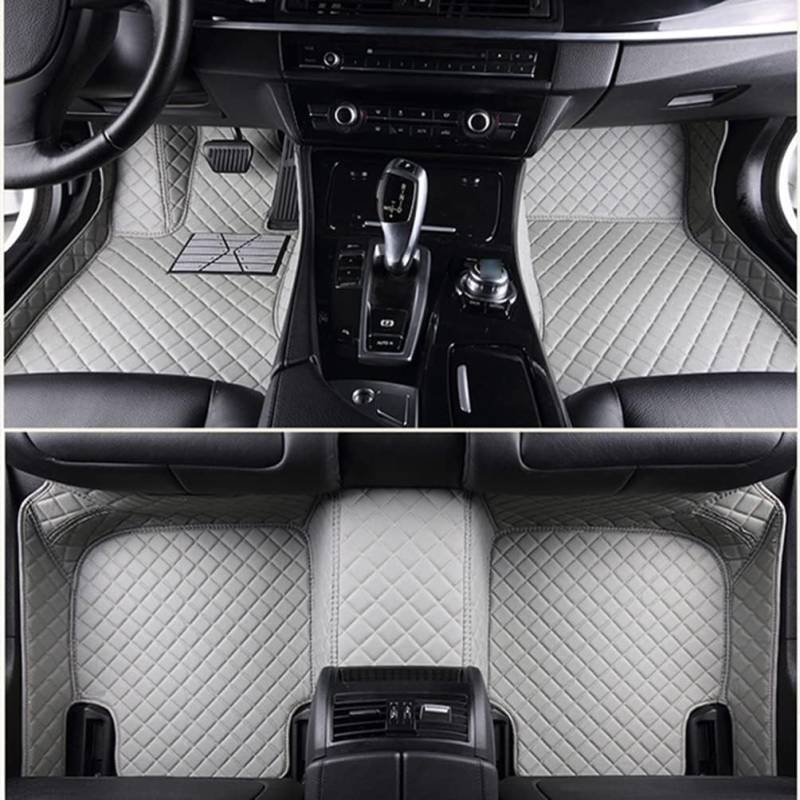 Auto Custom Leder Fußmatten für Mercedes Benz EQA 2021-2024 (LHD), Leder Anti Rutsch Tragen Automatten Allwetter Matten-Floor schutzAuto Zubehör,H/Grey von JHYGBKYHGG