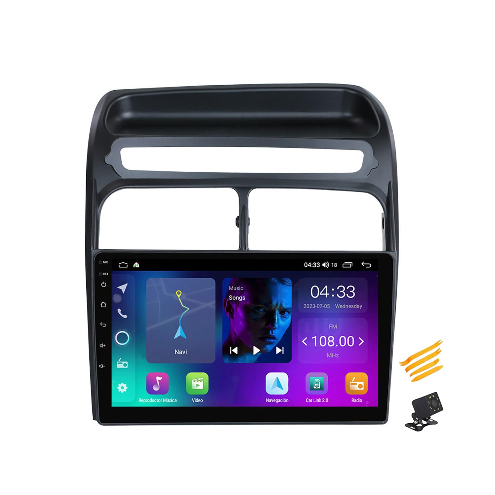 Android 13 Autoradio Bluetooth 2 DIN Kompatibel Mit Fiat Grande Punto Linea 2007~2012 Autoradio Touchscreen 9 Zoll QLED-Display Mit Car Play Android Auto Navigation Radio FM RDS SWC,4 Core NF1 1G+32G von JHYUUKAU