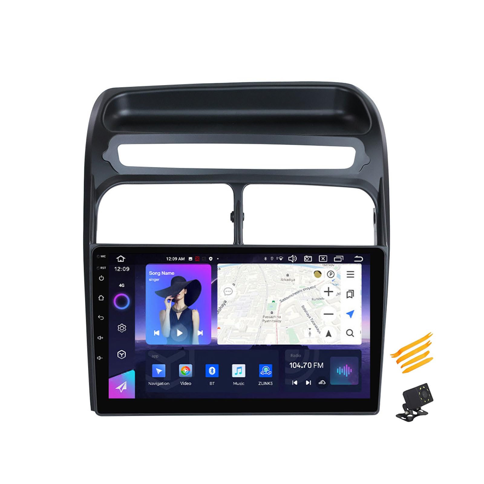 Android 13 Autoradio Bluetooth 2 DIN Kompatibel Mit Fiat Grande Punto Linea 2007~2012 Autoradio Touchscreen 9 Zoll QLED-Display Mit Car Play Android Auto Navigation Radio FM RDS SWC,8 Core NF5 4G+64G von JHYUUKAU