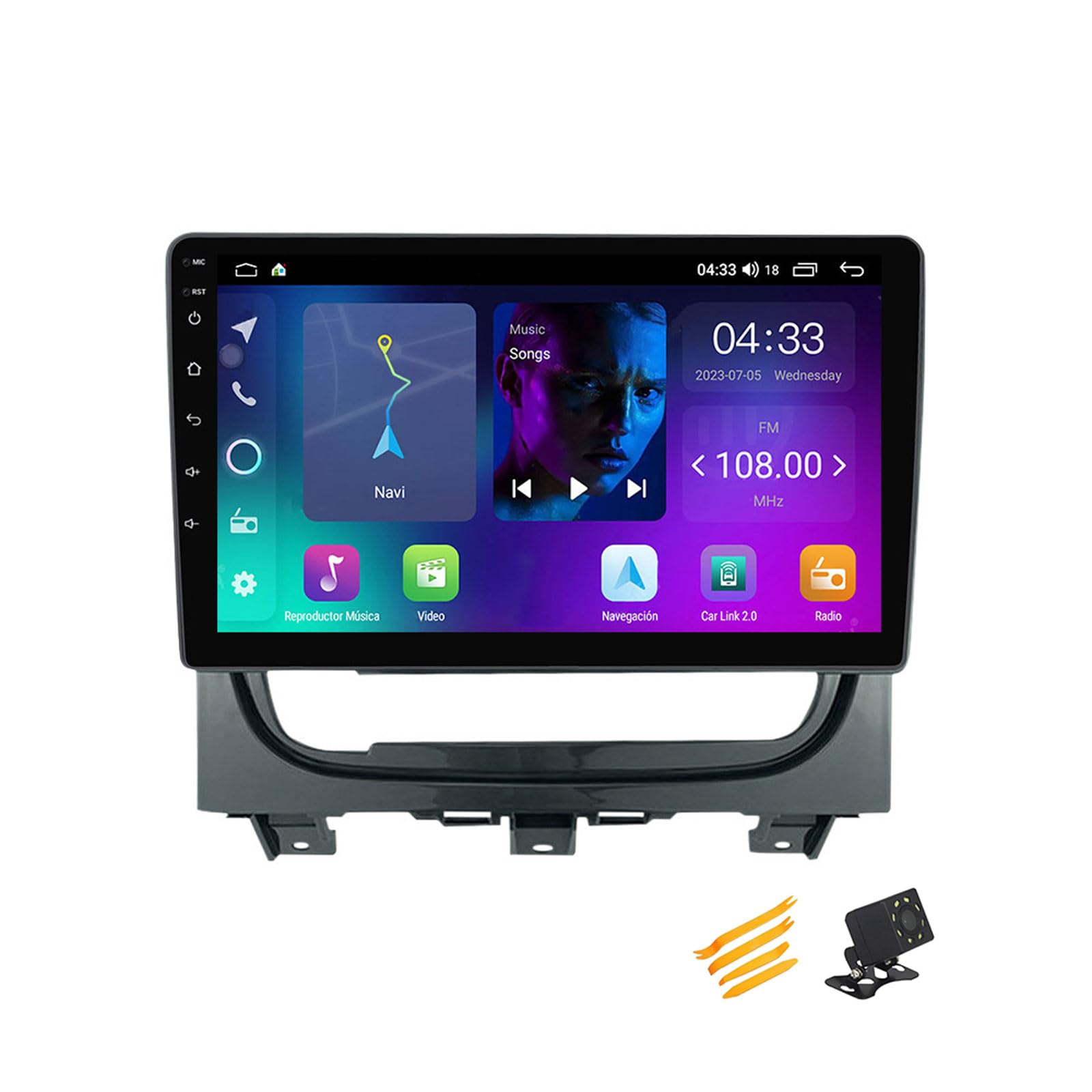 Android 13 Autoradio Bluetooth 2 DIN Kompatibel Mit Fiat Strada Idea 2012~2016 Autoradio Touchscreen 9 Zoll QLED-Display Mit Car Play Android Auto Navigation Radio FM RDS SWC,4 Core NF1 1G+32G von JHYUUKAU