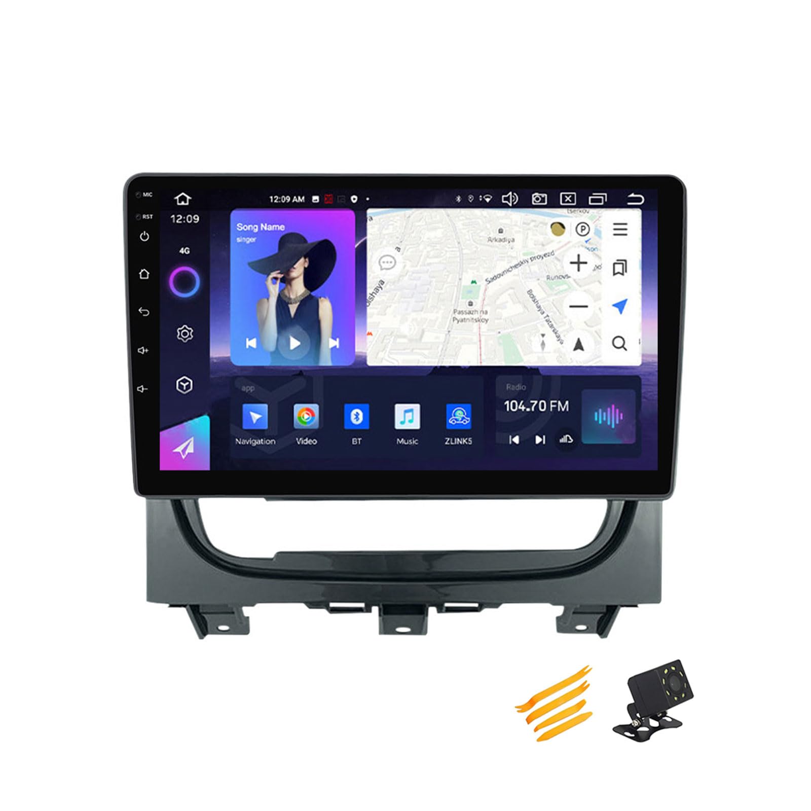 Android 13 Autoradio Bluetooth 2 DIN Kompatibel Mit Fiat Strada Idea 2012~2016 Autoradio Touchscreen 9 Zoll QLED-Display Mit Car Play Android Auto Navigation Radio FM RDS SWC,8 Core NF5 4G+64G von JHYUUKAU