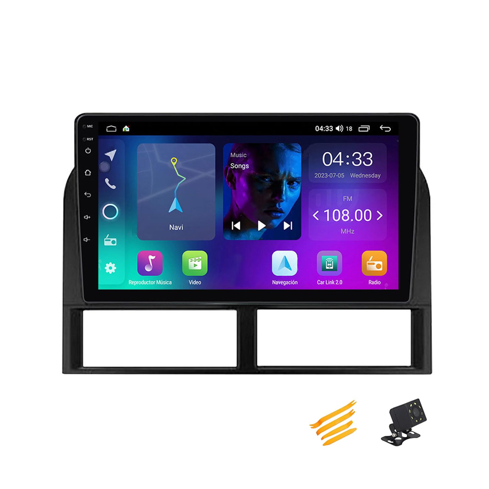 Android 13 Autoradio Bluetooth 2 DIN Kompatibel Mit Jeep GRAND CHEROKEE 1999~2005 Autoradio Touchscreen 9 Zoll QLED-Display Mit Car Play Android Auto Navigation Radio FM RDS SWC,4 Core NF1 1G+32G von JHYUUKAU