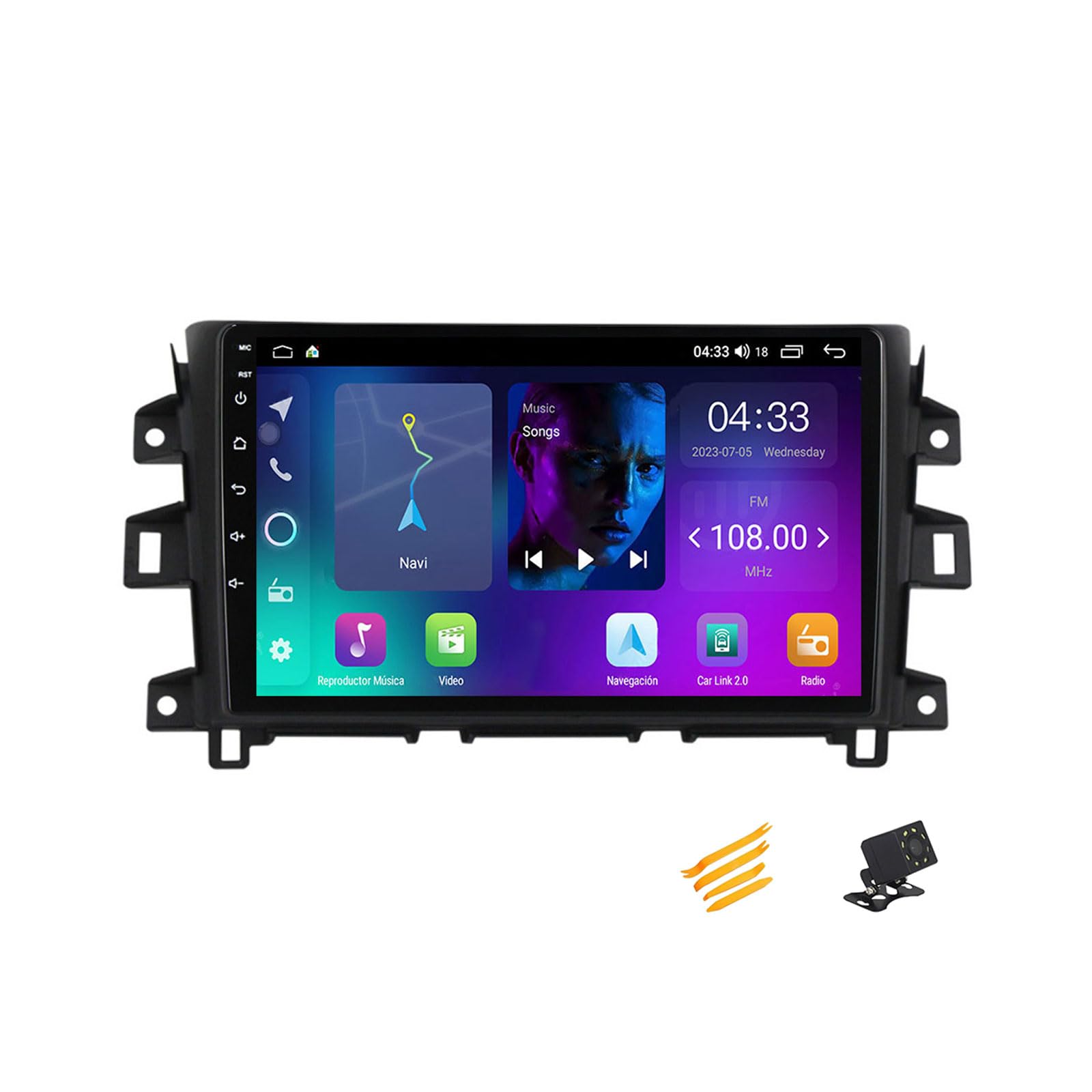 Android 13 Autoradio Bluetooth 2 DIN Kompatibel Mit Nissan Navara NP300 2011~2016 Autoradio Touchscreen 9 Zoll QLED-Display Mit Car Play Android Auto Navigation Radio FM RDS SWC,4 Core NF2 2G+32G von JHYUUKAU