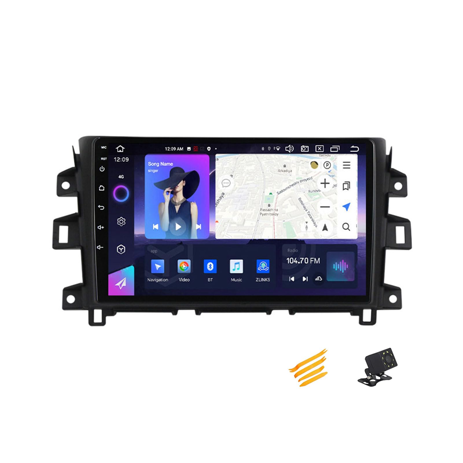 Android 13 Autoradio Bluetooth 2 DIN Kompatibel Mit Nissan Navara NP300 2011~2016 Autoradio Touchscreen 9 Zoll QLED-Display Mit Car Play Android Auto Navigation Radio FM RDS SWC,8 Core NF3 2G+32G von JHYUUKAU