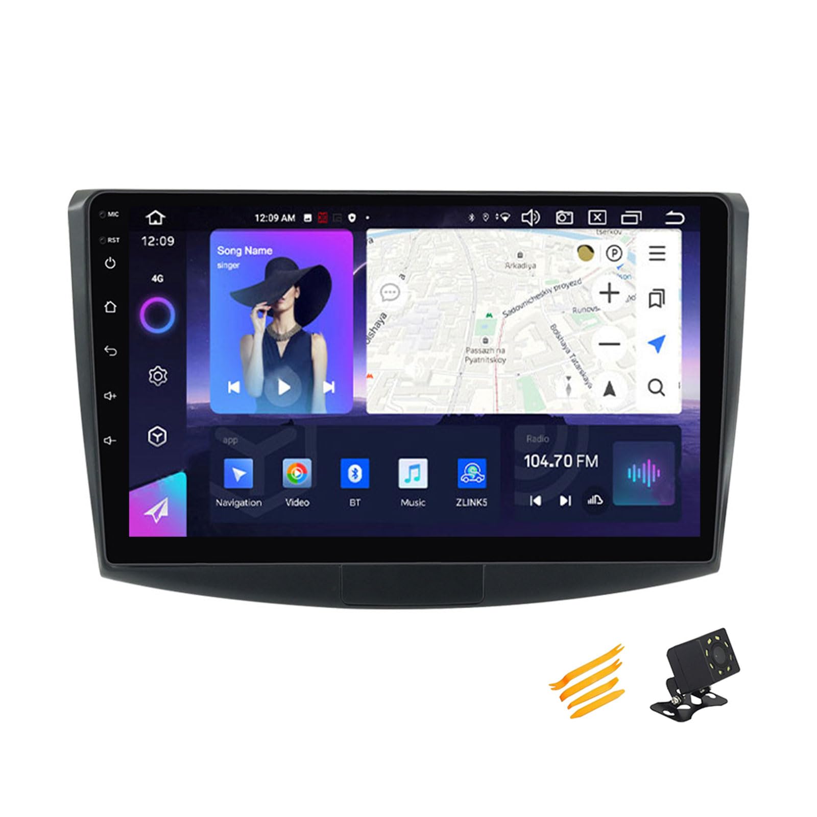 Android 13 Autoradio Bluetooth 2 DIN Kompatibel Mit VW Passat B7 2011~2015 Autoradio Touchscreen 9 Zoll QLED-Display Mit Car Play Android Auto Navigation Radio FM RDS SWC,B,8 Core NF6 8G+128G von JHYUUKAU