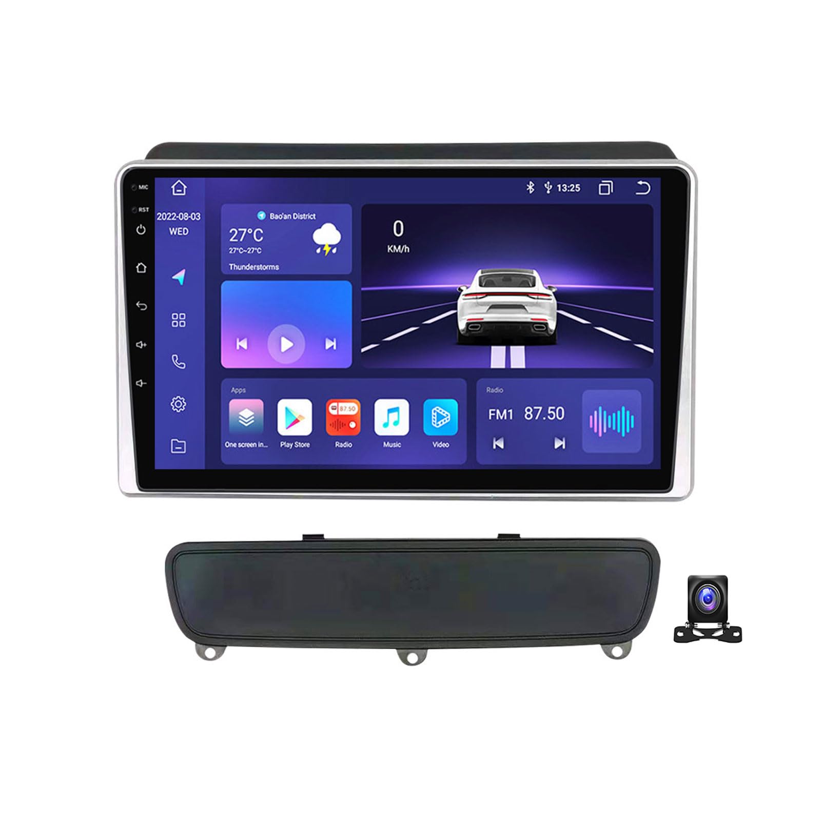 JHYUUKAU 9 Zoll Android 13 Autoradio Kompatibel Mit KIA Sorento 2013~2014 Bluetooth 2 DIN Autoradio Kompatibel Mit Carplay Android Auto, Navigation, Lenkradsteuerung, Rückfahrkamera,B,M300S 4G+32G von JHYUUKAU