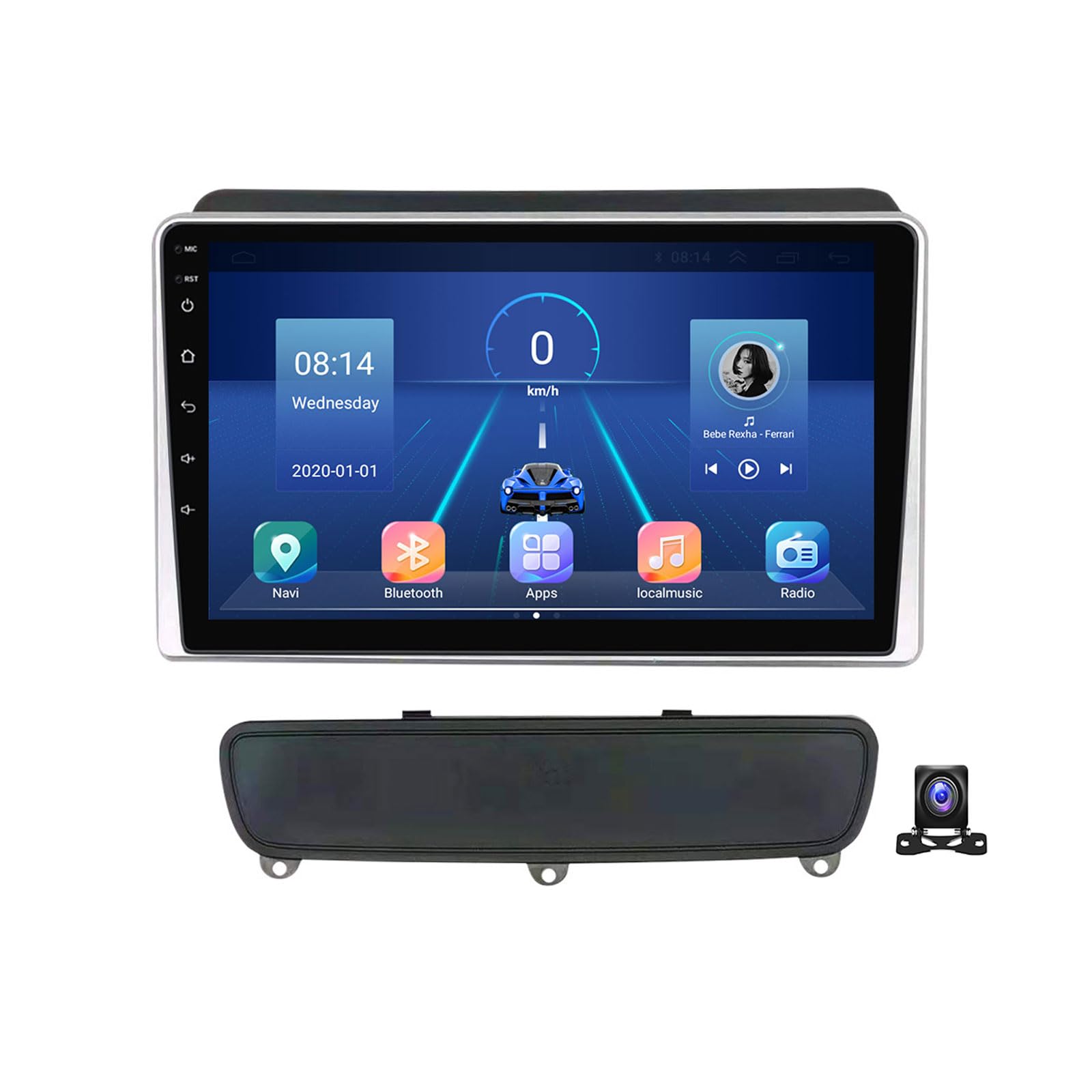 JHYUUKAU 9 Zoll Android 13 Autoradio Kompatibel Mit KIA Sorento 2013~2014 Bluetooth 2 DIN Autoradio Kompatibel Mit Carplay Android Auto, Navigation, Lenkradsteuerung, Rückfahrkamera,B,M90S 1G+32G von JHYUUKAU