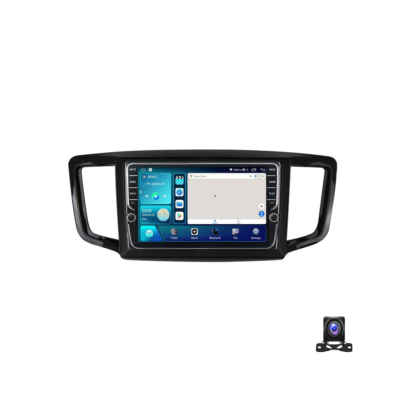 JHYUUKAU Android 13 Autoradio 2 Din Radio Kompatibel mit Honda Odyssey 2015~2020 9 Zoll Android Mit Navi Stereo Auto Bluetooth Doppel Din Radio Mit Rückfahrkamera FM Radio Carplay/Auto,K100S von JHYUUKAU