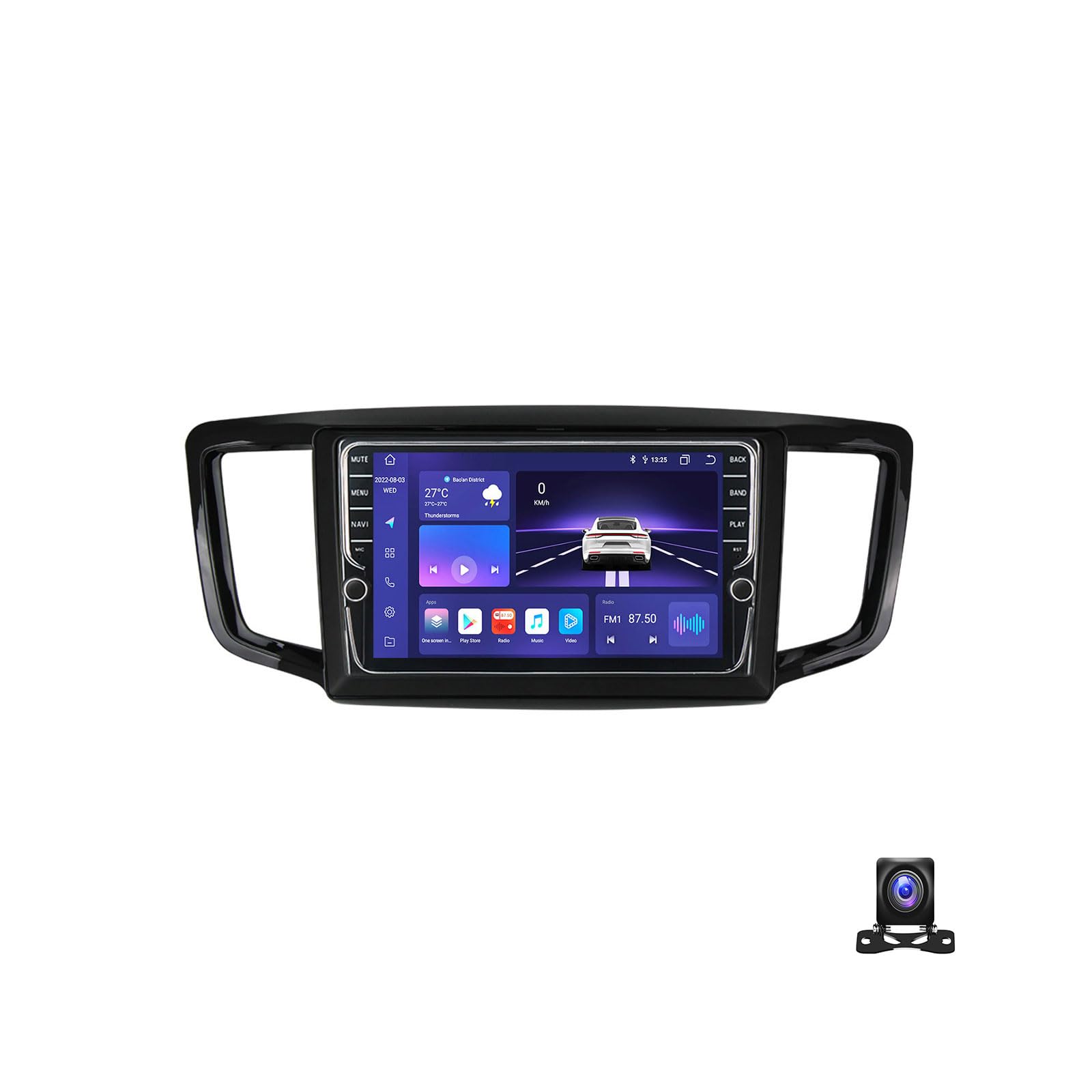 JHYUUKAU Android 13 Autoradio 2 Din Radio Kompatibel mit Honda Odyssey 2015~2020 9 Zoll Android Mit Navi Stereo Auto Bluetooth Doppel Din Radio Mit Rückfahrkamera FM Radio Carplay/Auto,K200S von JHYUUKAU