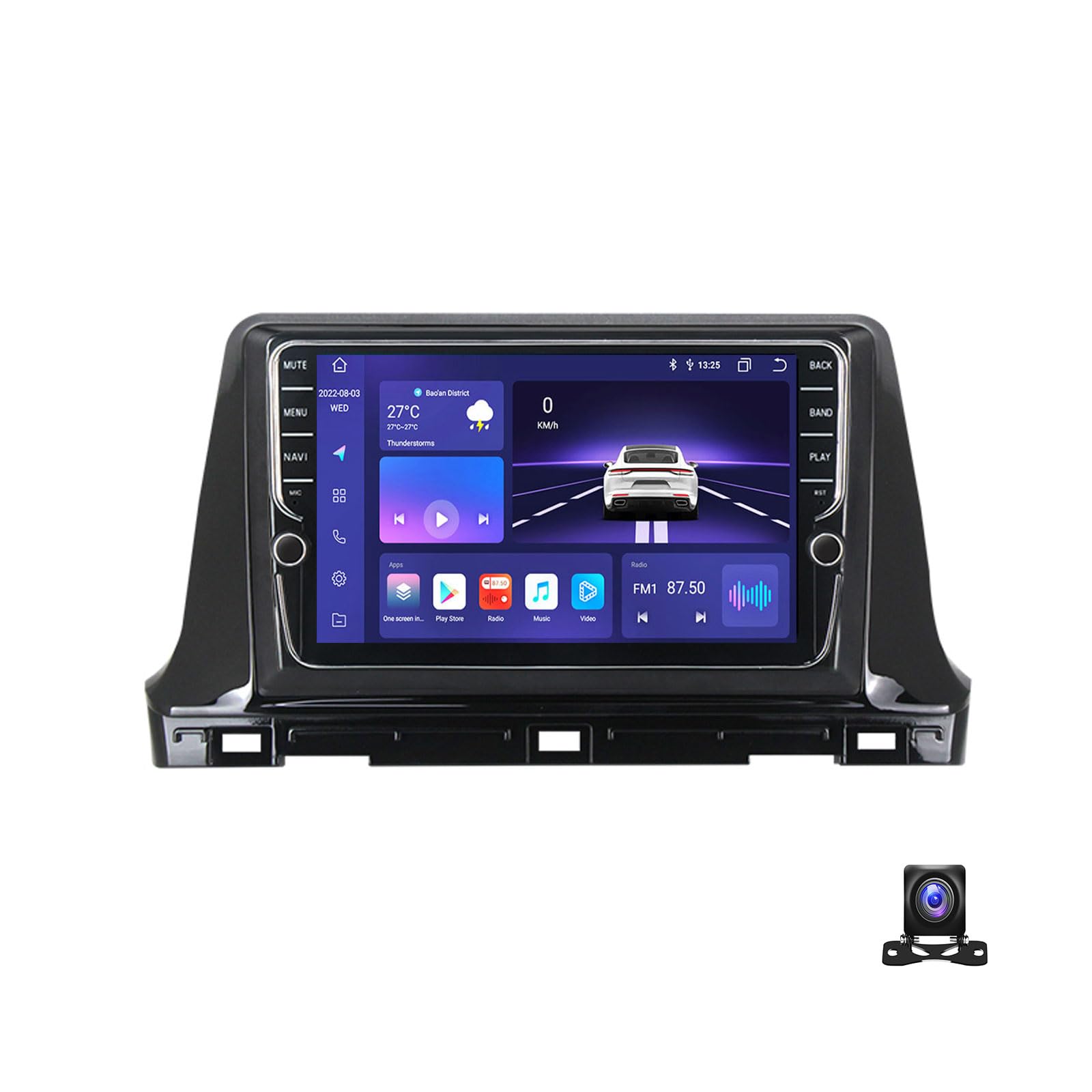 JHYUUKAU Android 13 Autoradio 2 Din Radio Kompatibel mit KIA Seltos 2016~2020 9 Zoll Android Mit Navi Stereo Auto Bluetooth Doppel Din Radio Mit Rückfahrkamera FM Radio Carplay/Auto,K300S von JHYUUKAU