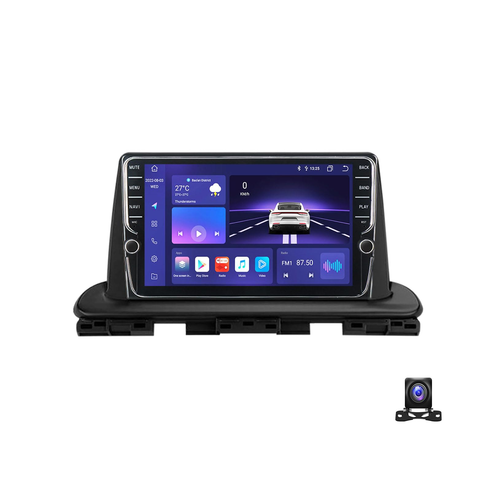 JHYUUKAU Android 13 Autoradio 2 Din Radio Kompatibel mit Kia Cerato 4 IV 2018~2021 9 Zoll Android Mit Navi Stereo Auto Bluetooth Doppel Din Radio Mit Rückfahrkamera FM Radio Carplay/Auto,K300S von JHYUUKAU