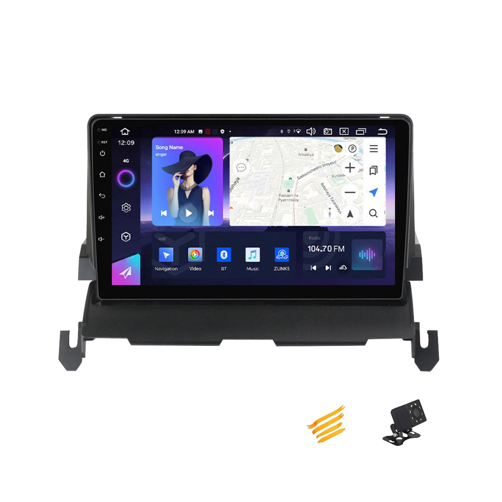 JHYUUKAU Android 13 Autoradio Bluetooth 2 DIN Kompatibel Mit Dodge Journey 2009~2012 Autoradio Touchscreen 9 Zoll QLED-Display Mit Car Play Android Auto Navigation Radio FM RDS SWC,8 Core NF5 4G+64G von JHYUUKAU