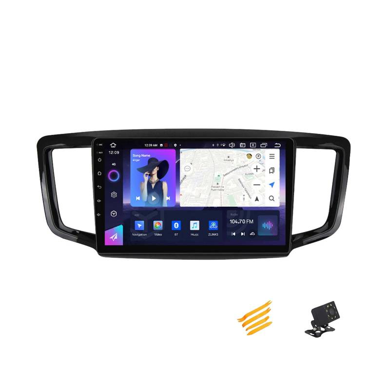 JHYUUKAU Android 13 Autoradio Bluetooth 2 DIN Kompatibel Mit Honda Odyssey 2015~2019 Autoradio Touchscreen 9 Zoll QLED-Display Mit Car Play Android Auto Navigation Radio FM RDS SWC,8 Core NF6 8G+128G von JHYUUKAU