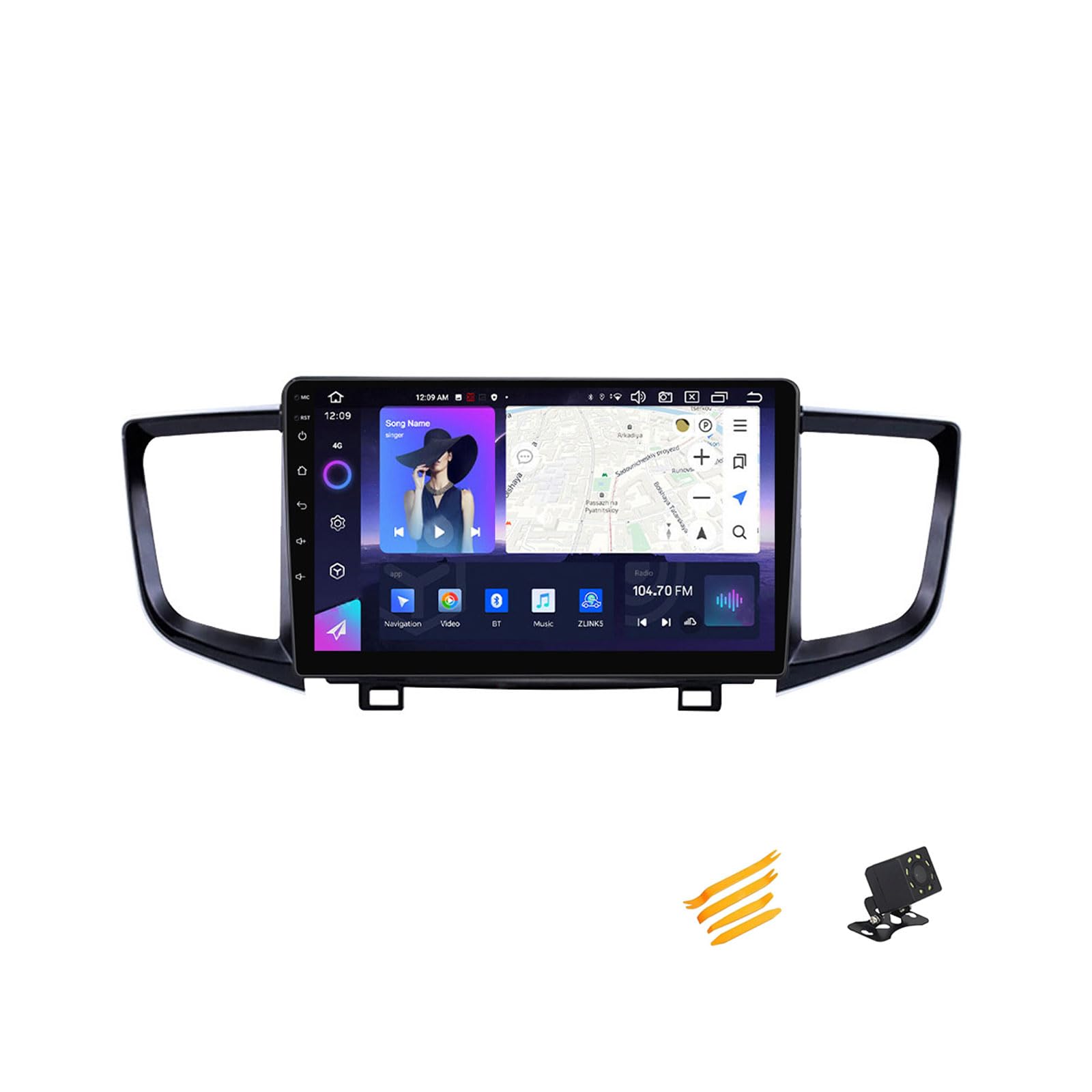 JHYUUKAU Android 13 Autoradio Bluetooth 2 DIN Kompatibel Mit Honda Pilot 2016~2019 Autoradio Touchscreen 9 Zoll QLED-Display Mit Car Play Android Auto Navigation Radio FM RDS SWC,8 Core NF6 8G+128G von JHYUUKAU