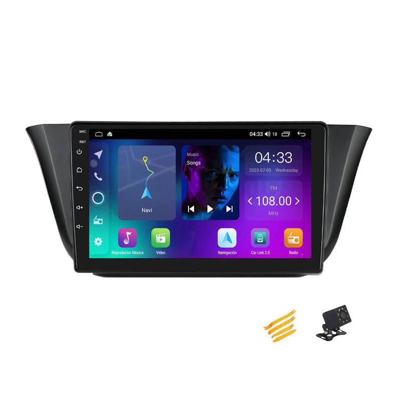 JHYUUKAU Android 13 Autoradio Bluetooth 2 DIN Kompatibel Mit Iveco Daily 2013~2021 Autoradio Touchscreen 9 Zoll QLED-Display Mit Car Play Android Auto Navigation Radio FM RDS SWC,4 Core NF1 1G+32G von JHYUUKAU