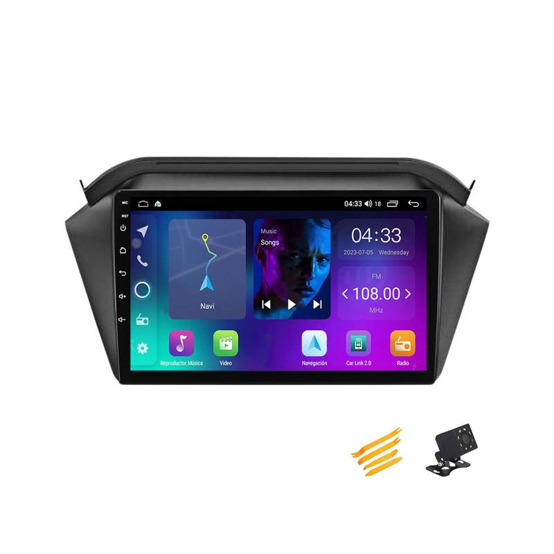 JHYUUKAU Android 13 Autoradio Bluetooth 2 DIN Kompatibel Mit JAC S2 2015~2018 Autoradio Touchscreen 9 Zoll QLED-Display Mit Car Play Android Auto Navigation Radio FM RDS SWC,4 Core NF2 2G+32G von JHYUUKAU