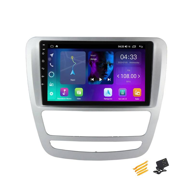 JHYUUKAU Android 13 Autoradio Bluetooth 2 DIN Kompatibel Mit JAC T6 T8 2015~2018 Autoradio Touchscreen 9 Zoll QLED-Display Mit Car Play Android Auto Navigation Radio FM RDS SWC,4 Core NF1 1G+32G von JHYUUKAU