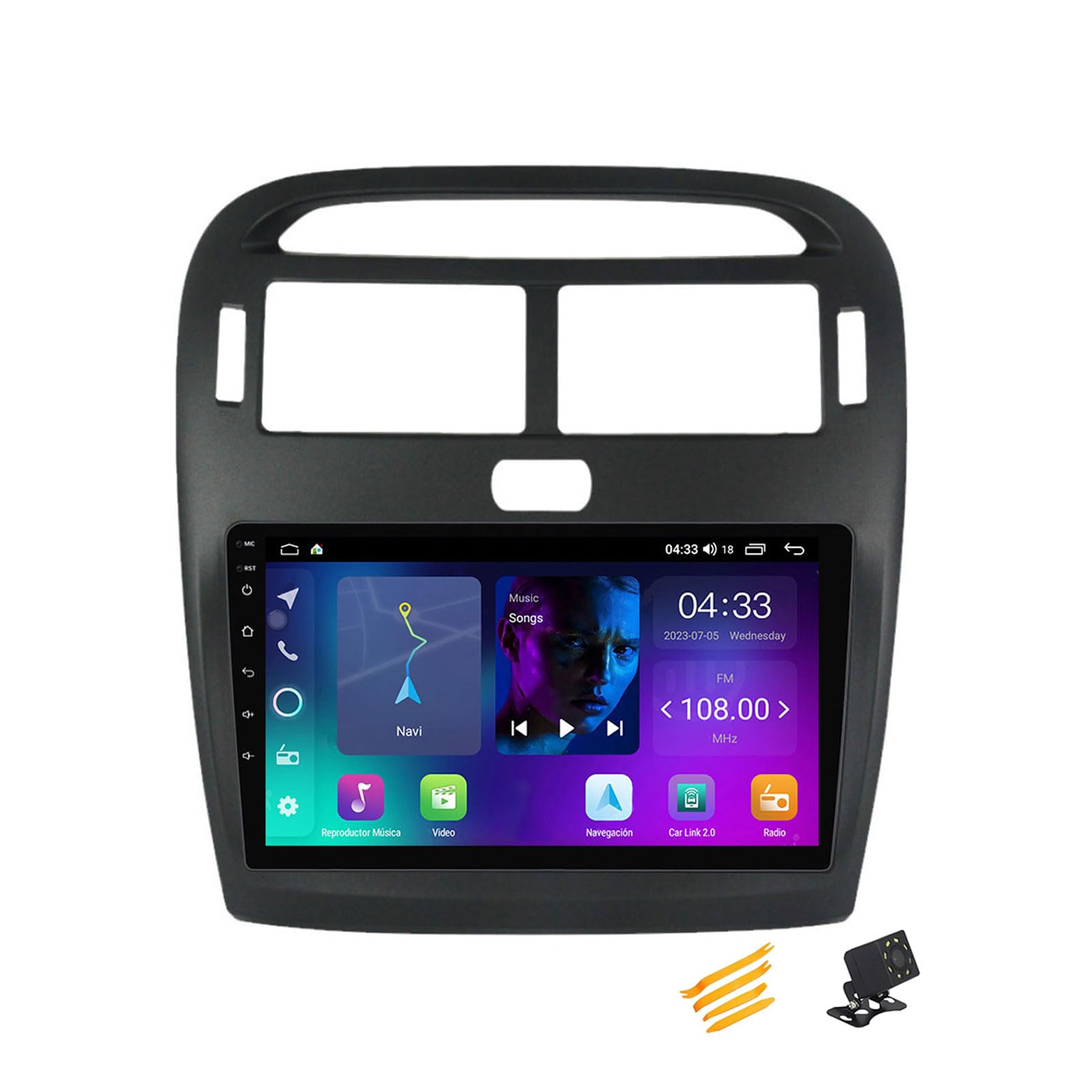 JHYUUKAU Android 13 Autoradio Bluetooth 2 DIN Kompatibel Mit Lexus LS430 2000~2006 Autoradio Touchscreen 9 Zoll QLED-Display Mit Car Play Android Auto Navigation Radio FM RDS SWC,4 Core NF1 1G+32G von JHYUUKAU