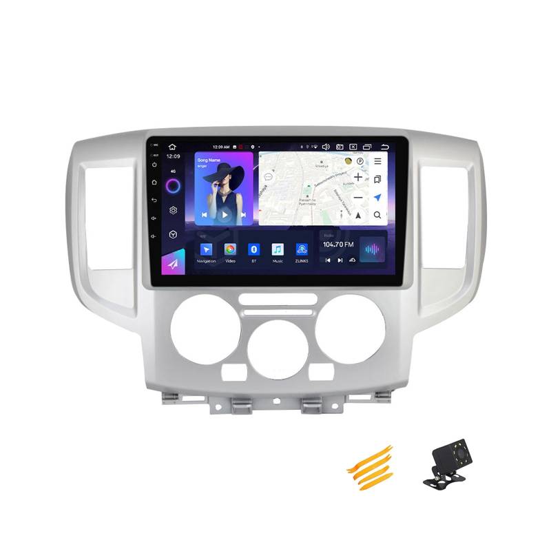 JHYUUKAU Android 13 Autoradio Bluetooth 2 DIN Kompatibel Mit Nissan NV200 2011~2018 Autoradio Touchscreen 9 Zoll QLED-Display Mit Car Play Android Auto Navigation Radio FM RDS SWC,8 Core NF3 2G+32G von JHYUUKAU