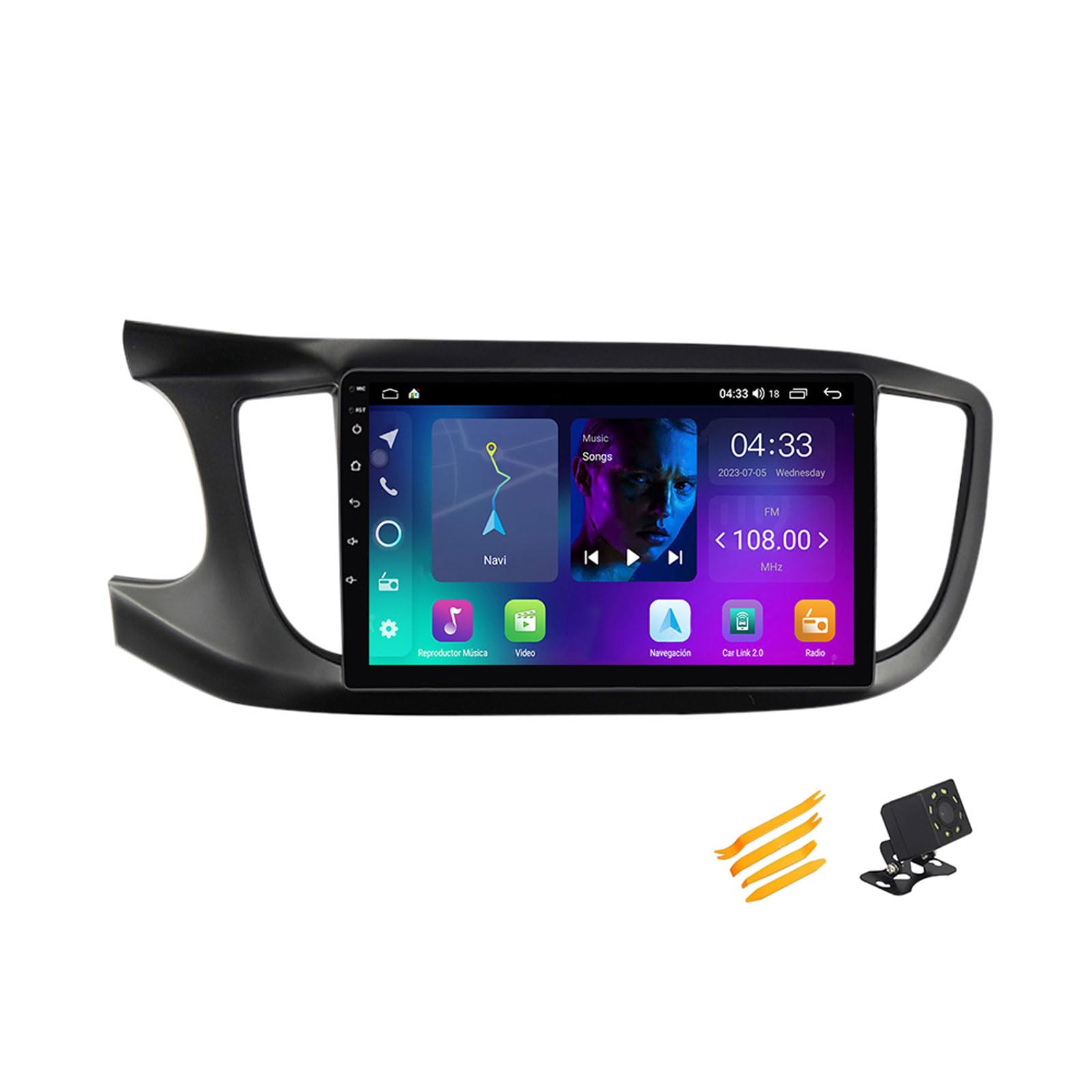 JHYUUKAU Android 13 Autoradio Bluetooth 2 DIN Kompatibel Mit Roewe 360 2015~2018 Autoradio Touchscreen 9 Zoll QLED-Display Mit Car Play Android Auto Navigation Radio FM RDS SWC,4 Core NF1 1G+32G von JHYUUKAU