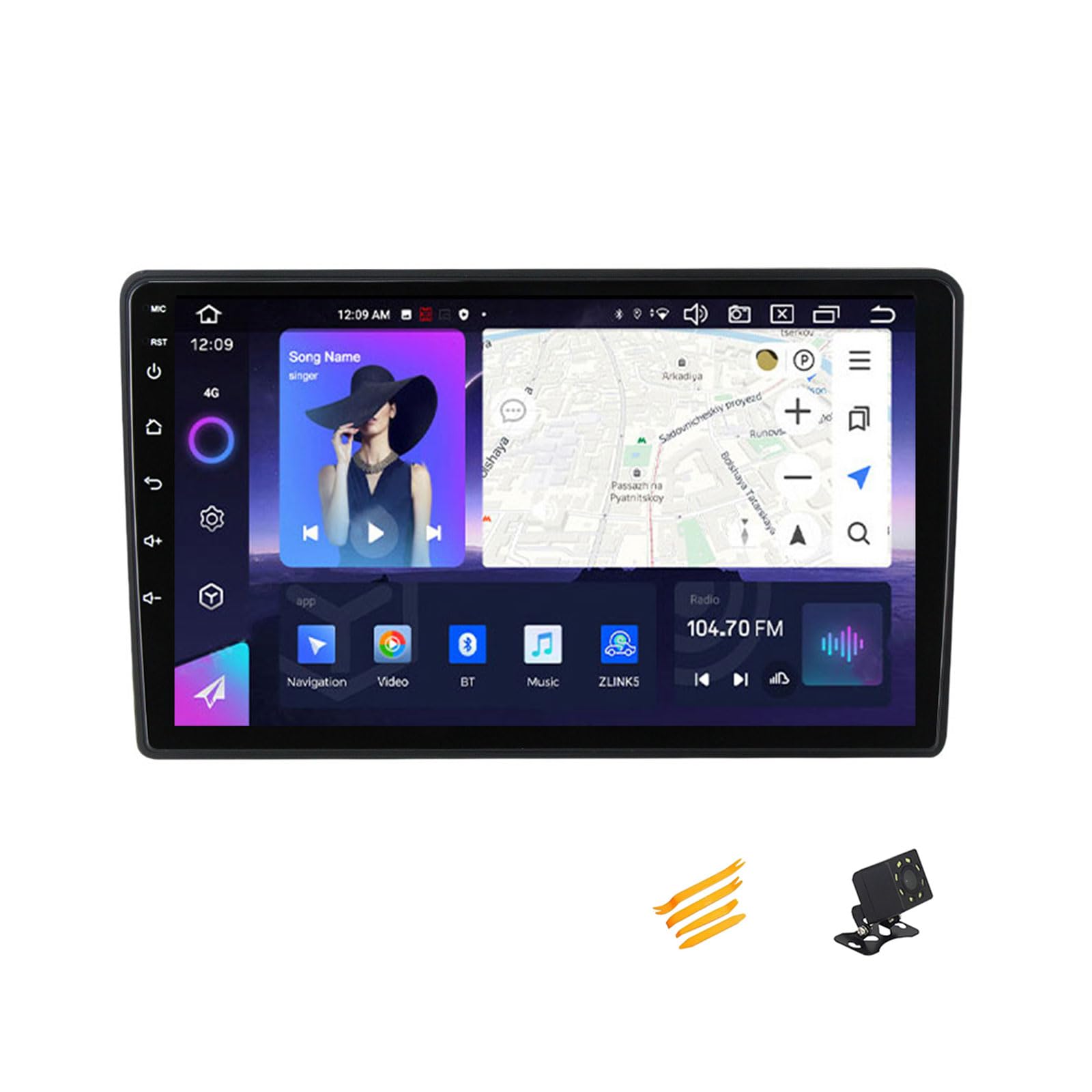 JHYUUKAU Android 13 Autoradio Bluetooth 2 DIN Kompatibel Mit VW Touareg 2003~2010 Autoradio Touchscreen 9 Zoll QLED-Display Mit Car Play Android Auto Navigation Radio FM RDS SWC,8 Core NF5 4G+64G von JHYUUKAU