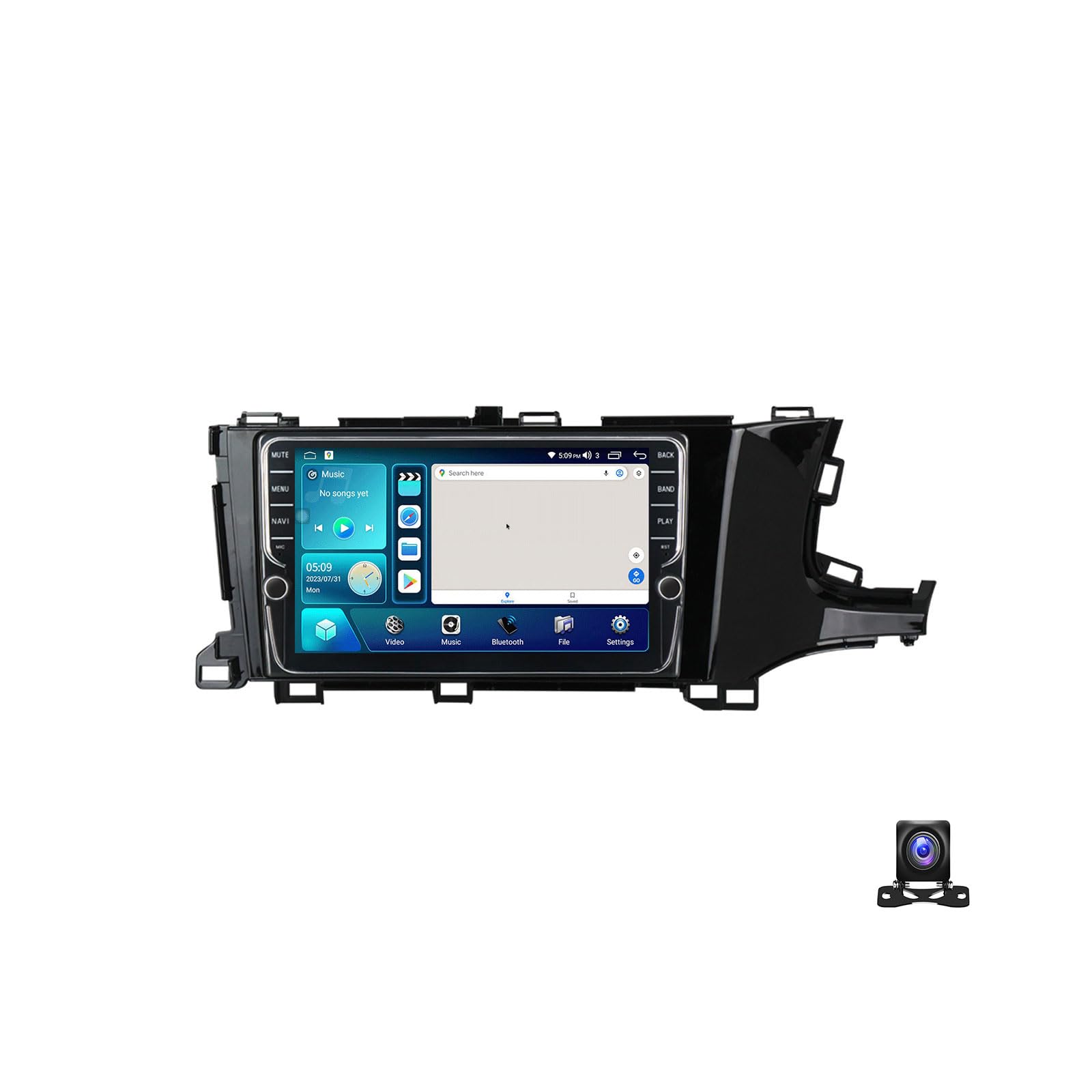 JHYUUKAU Android 13 Autoradio Mit 9 Zoll Bildschirm Kompatibel mit Honda Shuttle 2 2015~2020 Autoradio Bluetooth 2 Din Mit Navi, 720P Rückfahrkamera/FM/RDS/DSP/Auto/Carplay,K100S von JHYUUKAU